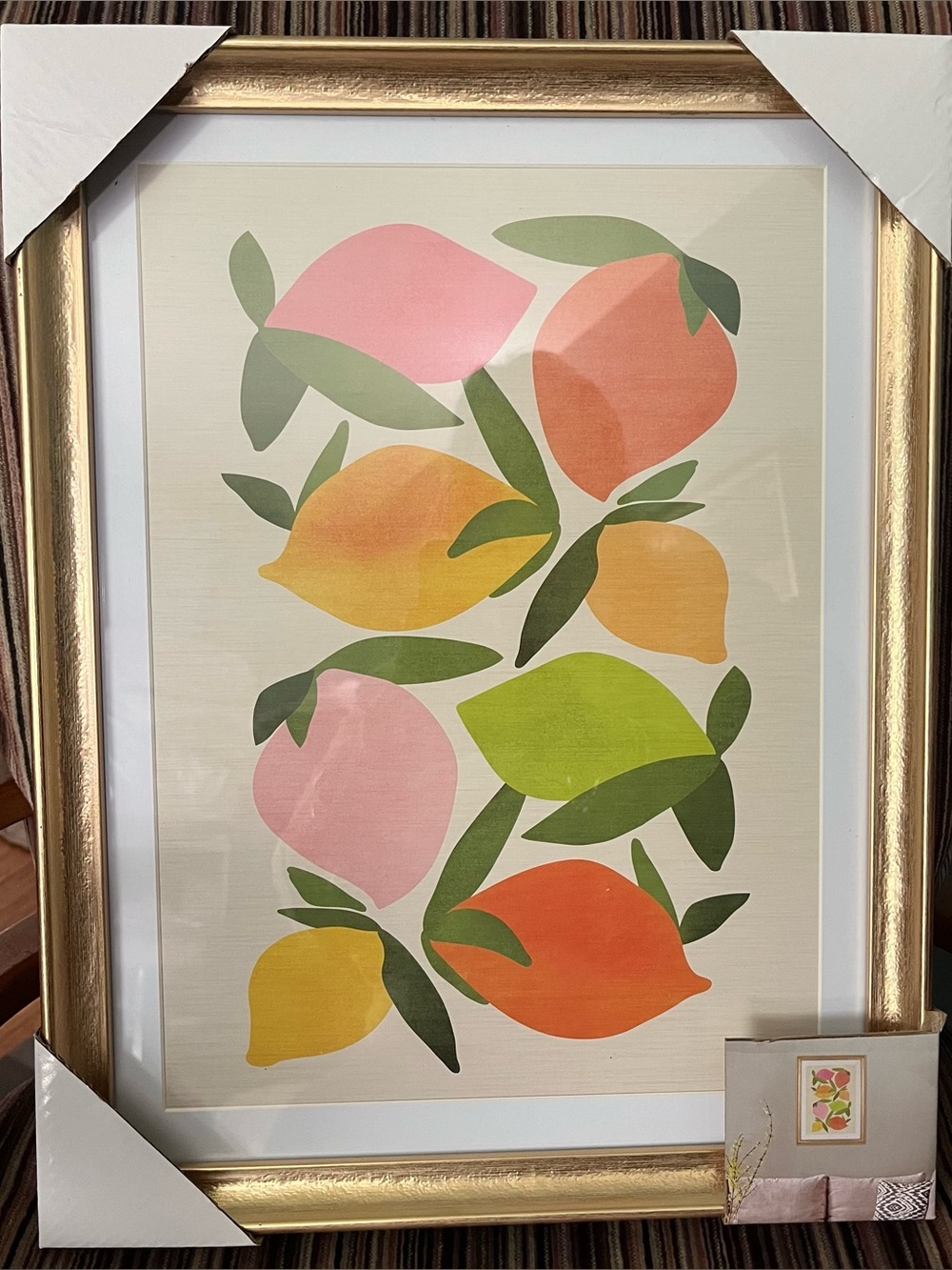 Wild Mango by Kristian Gallagher Framed Abstract Wall Art - Multi-Color 17x13